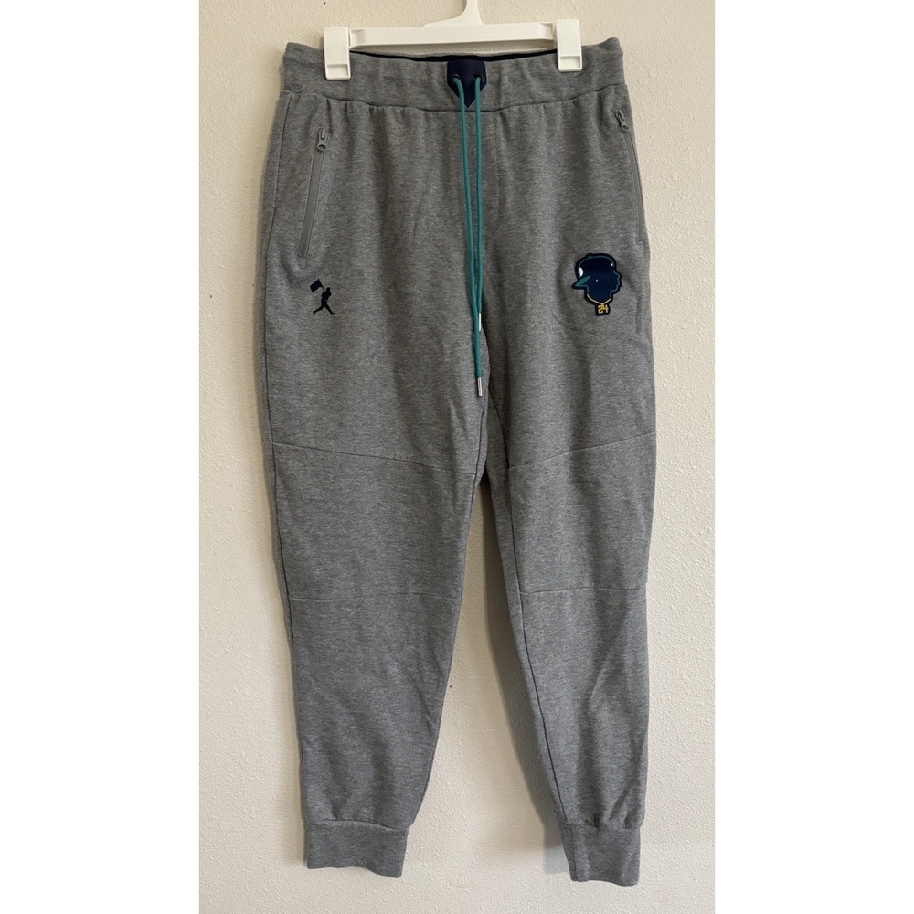 Baseballism The Kid 24 Jogger Sweatpants Gray Mens Large Zip Pocket